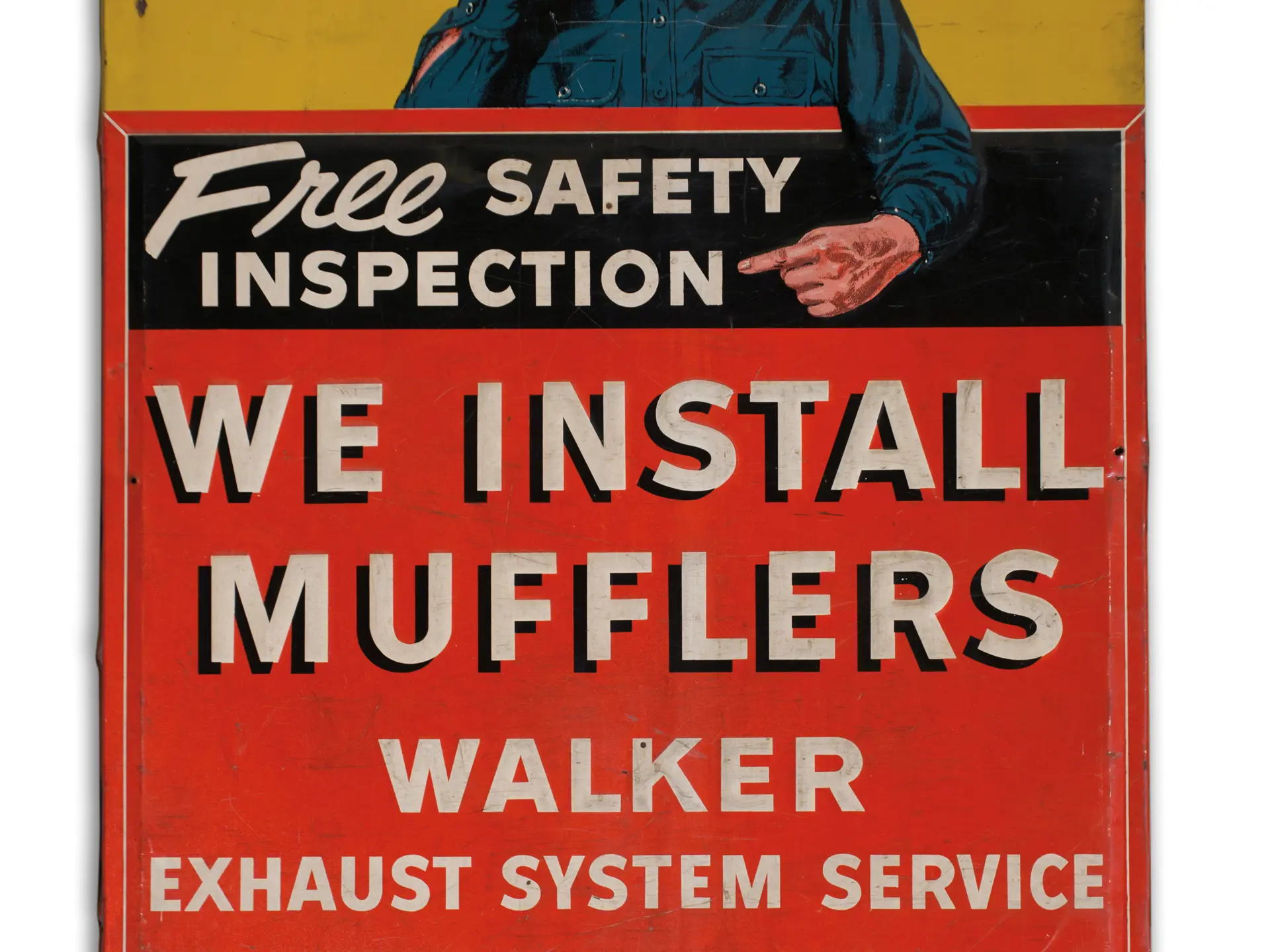 Porcelain Walker Exhaust Service Sign The Bruce Weiner Microcar