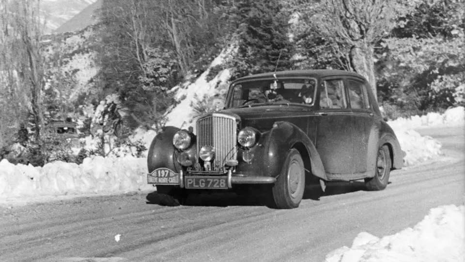 Couper, Tabor and Fillingham at the 1953 Monte Carlo Rally.