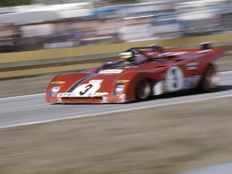 Darting down the track at the 1972 12 Hours of Sebring and sporting race number “3”, chassis 0886 was driven by Ronnie Peterson and Tim Schenken to finish 2nd overall.