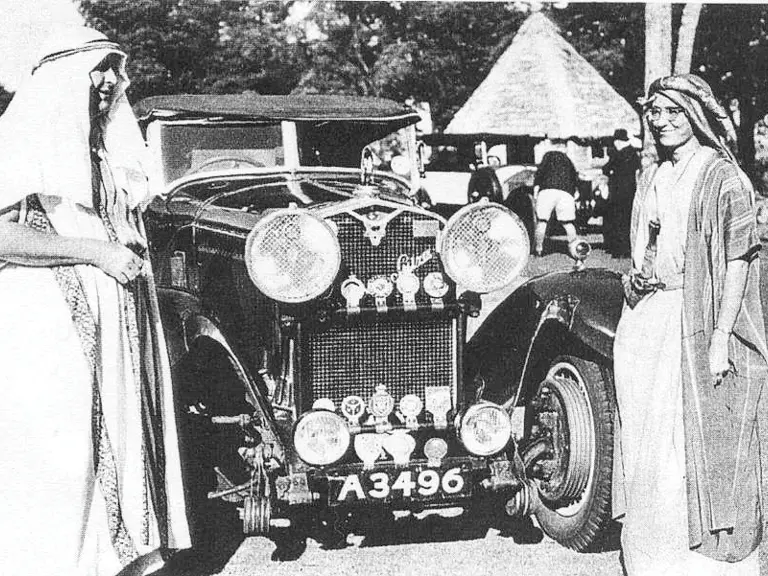 The Hooper-bodied Hispano-Suiza at an event in Kenya during the late 1950s.