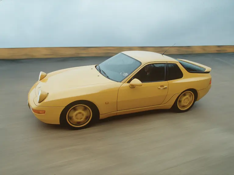 Walter Röhrl behind the wheel of the 968 Clubsport during test for Auto Zeitung magazine in 1992.