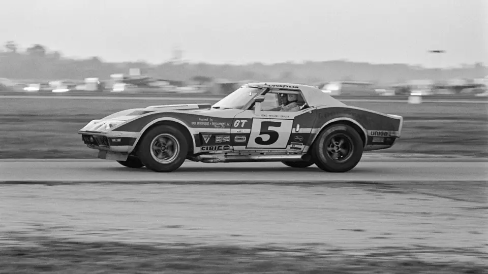 The RED Corvette at the 24 Hours of Daytona, 1973.