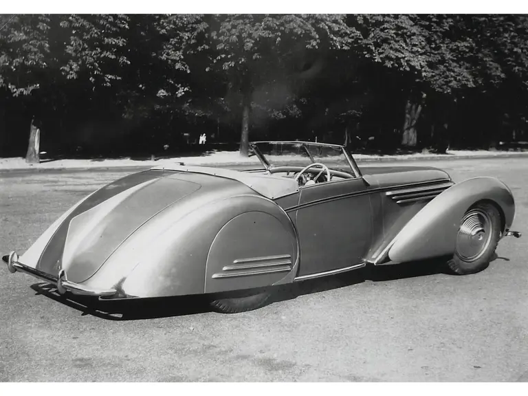 The extraordinary Delahaye as it was completed by Franay in 1946.