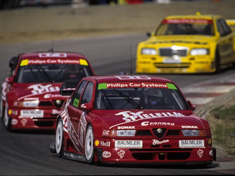 Christian Danner leads Schübel Engineering team-mate Giorgio Francia in the April 1994 season-opening DTM round at Zolder.