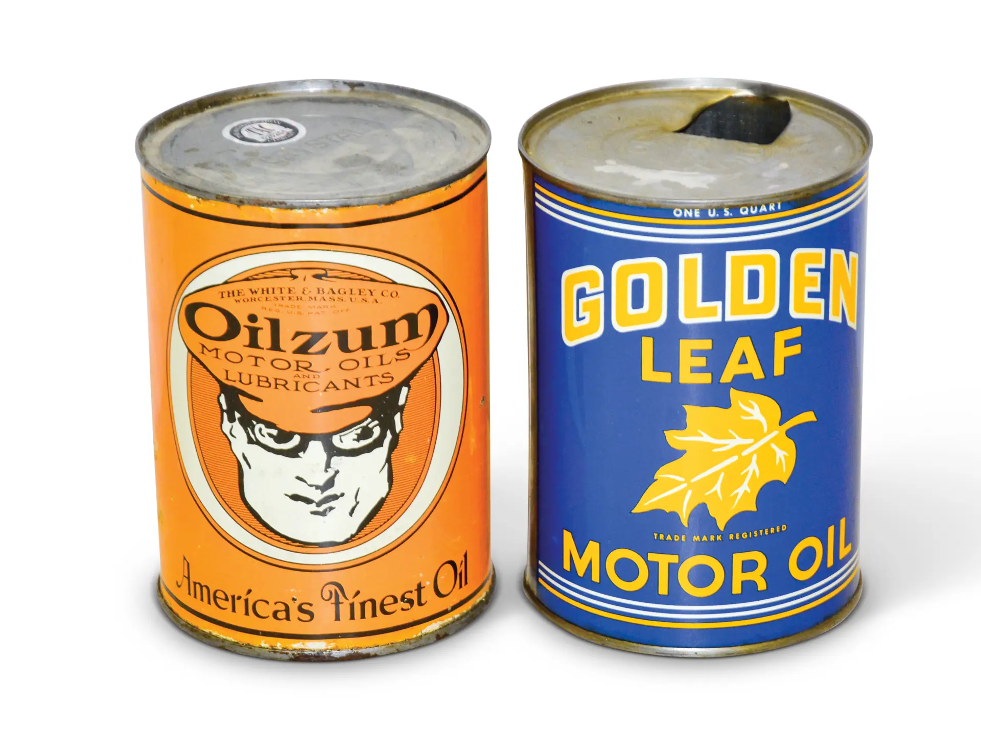 USA オイル缶セット Oilzum and Golden Leaf Motor Oil Cans | Auburn Spring 2019 | RM