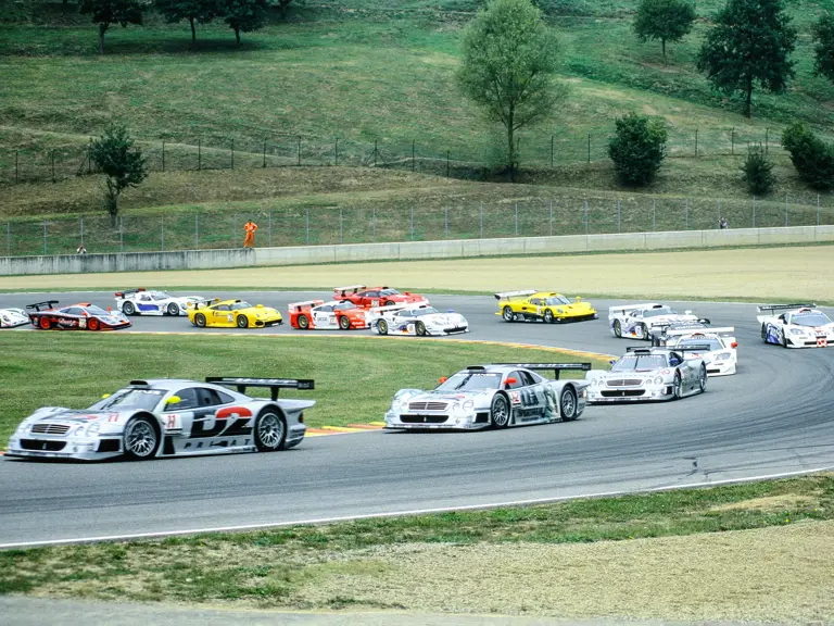 Chassis 004 leading the field at Mugello in 1997.