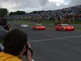 011 M during demonstration laps at the Ferrari Festival at Brands Hatch in August 2002.