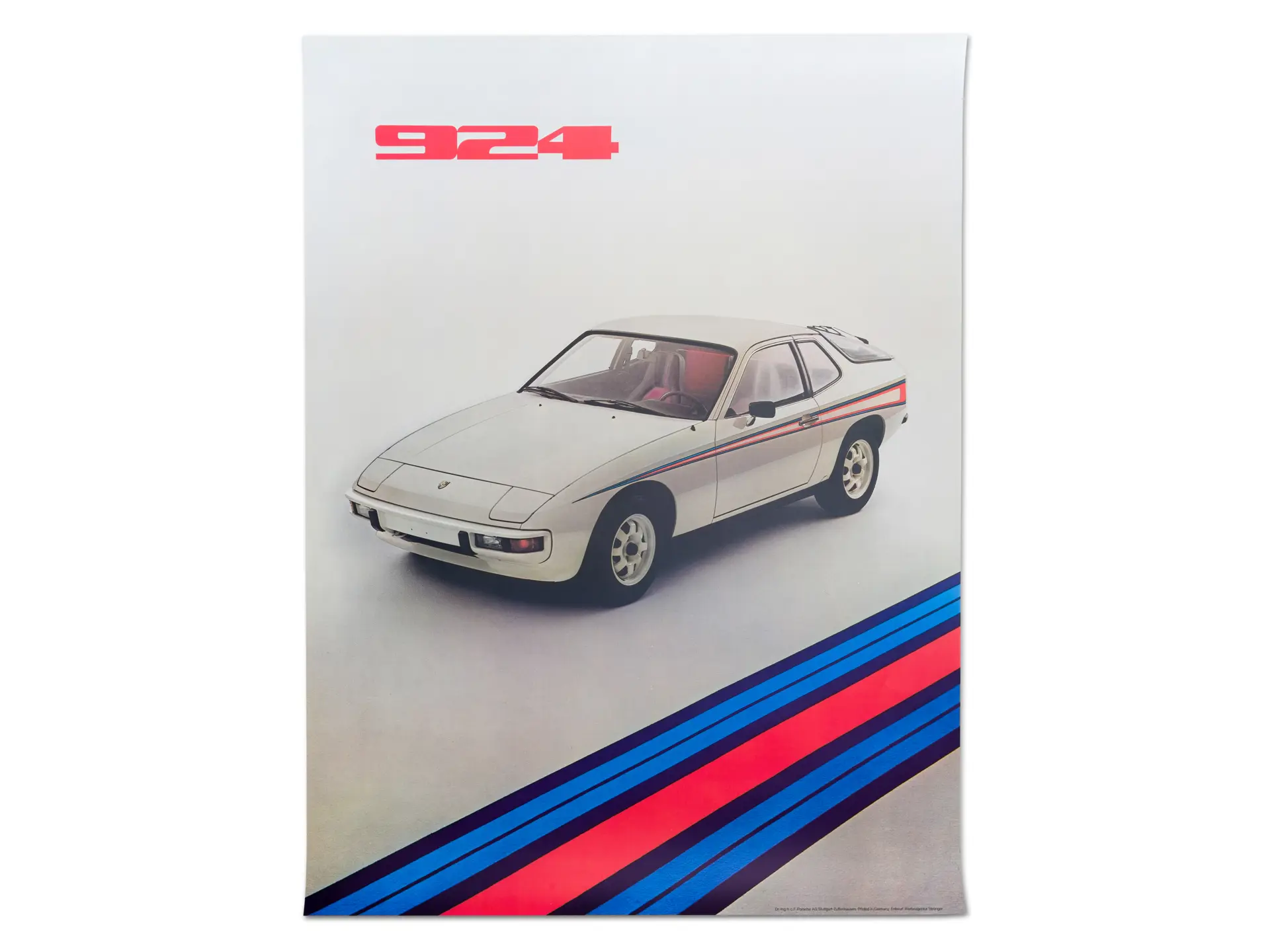 Porsche 924 Martini Edition Poster | The White Collection | RM