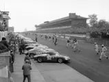 NüRBURGRING, GERMANY - MAY 27: The drivers run to their cars at the start during the Nurburgring 1000 kms at Nürburgring on May 27, 1962 in Nürburgring, Germany. (Photo by LAT Images)