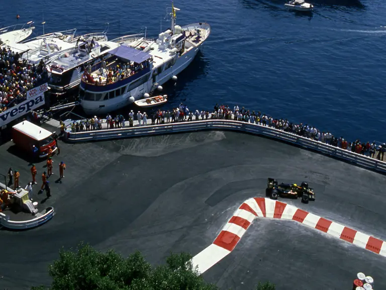 Ayrton Senna as seen at the 1986 Monaco Grand Prix.