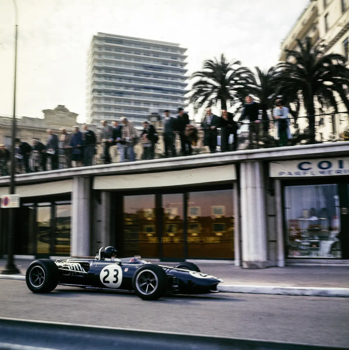 Dan Gurney behind the wheel of the AAR Eagle Mk1 at the 1967 Monaco Grand Prix.