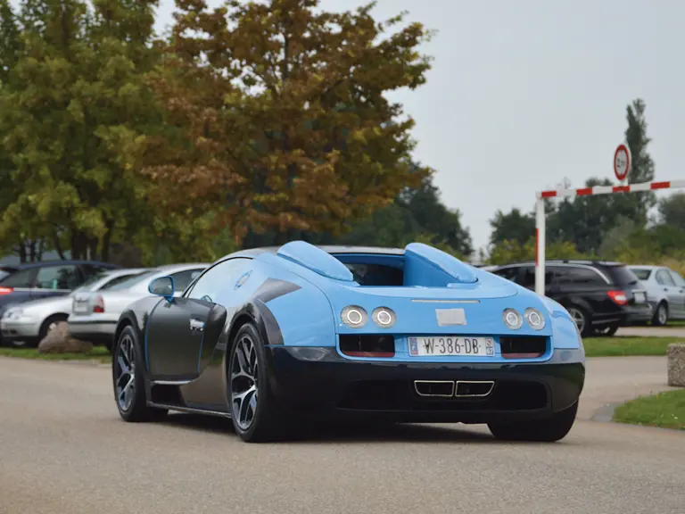 The Veyron Vitesse undergoing testing near the Bugatti factory in Molsheim, France.