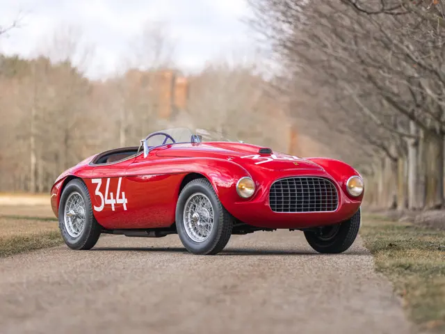 FERRARI 166 MM 24 Hours or Spa 1949 レア 1949 Ferrari 166 MM Touring Barchetta | Villa Erba 2023 | RM Sotheby's