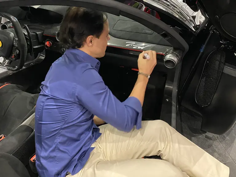 Chassis no. 206636 as seeing being signed by Filipe Massa, the first owner.