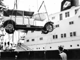 The Rolls-Royce is loaded for shipping, likely to or from its sojourn in the Southern Hemisphere.