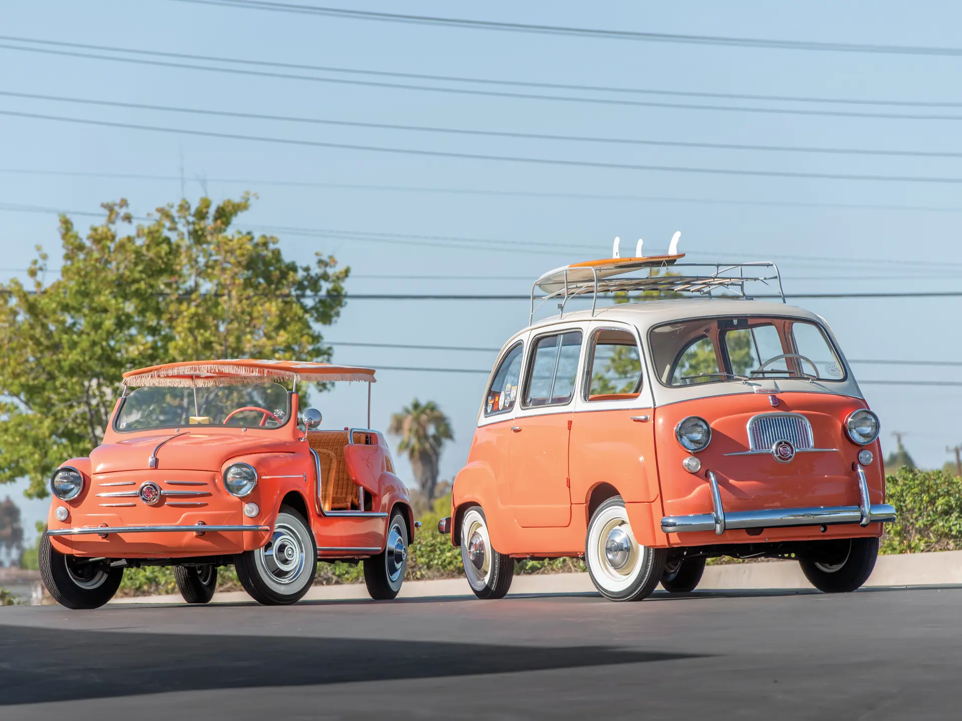 1960 Fiat 600 Jolly & 1958 Fiat 600 Multipla | Monterey 2015 | RM
