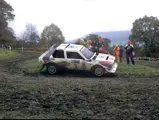 The Lancia finished in 2nd place on its race debut at the 1985 Lombard RAC Rally in Wales.