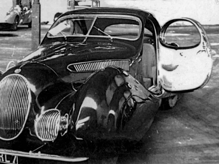 Chassis no. 90110 sitting inside the Talbot factory prior to World War II.