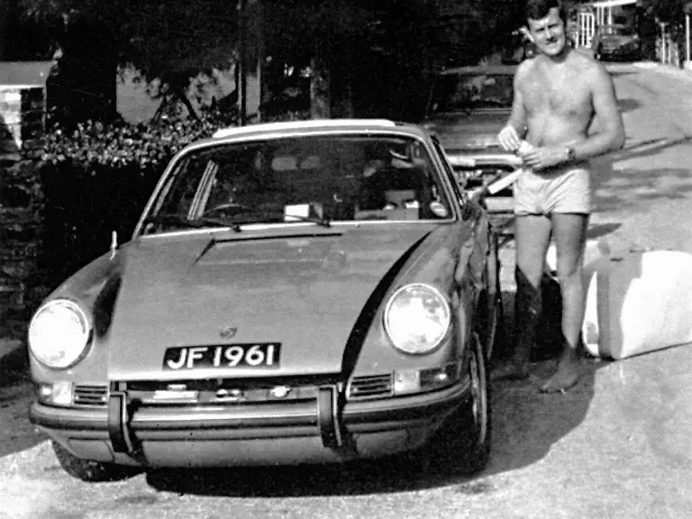 John Fitzpatricks poses with his 911E.