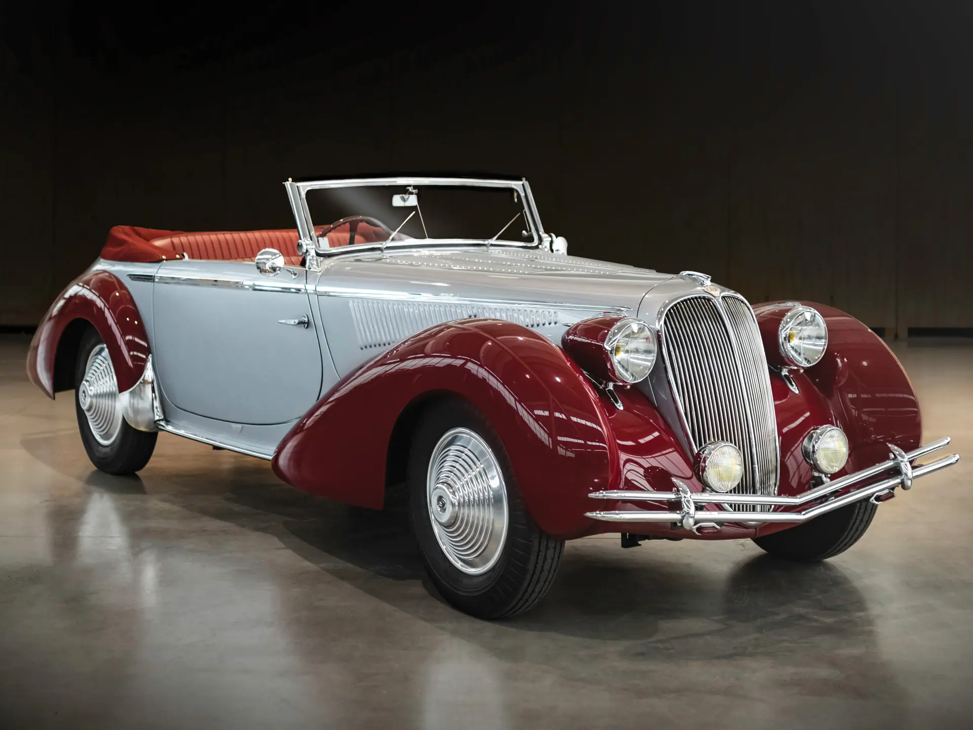Miniature CJM Delahaye 135 MS 1946 Figoni Falaschi - échelle 1/43, Bordeaux