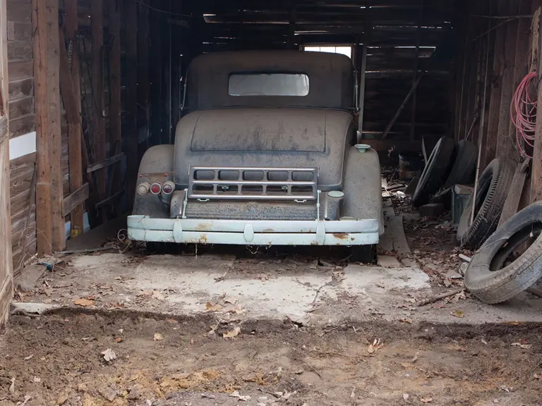 The car as it was discovered in long-term storage in 2015.