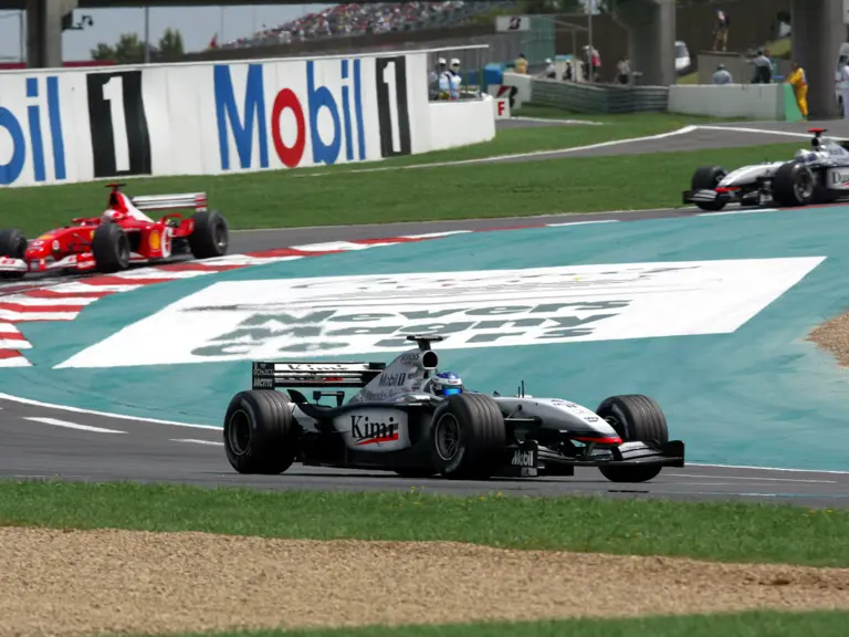 At the 2002 French Grand Prix, Kimi Räikkönen finished 2nd to eventual Championship winner Michael Schumacher.