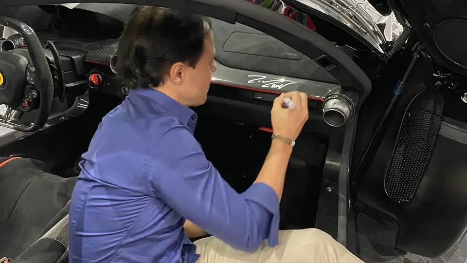 Chassis no. 206636 as seeing being signed by Filipe Massa, the first owner.