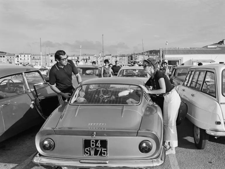Roger Vadim and Jane Fonda photographed with the 275 GTB in St. Tropez in August 1966.