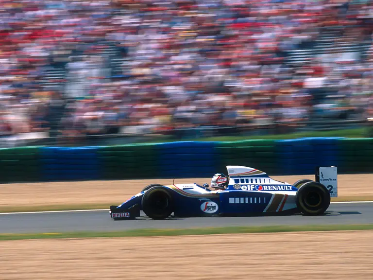 Nigel Mansell at speed in FW16B-01 during the 1994 French Grand Prix