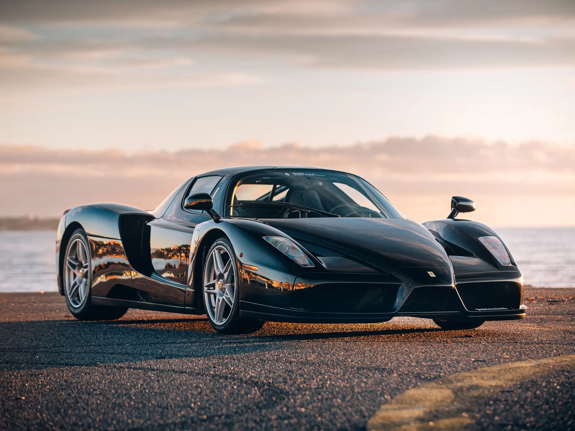 自動車 Ferrari Enzo Matte Black Kyosho Kyosho 1/64 Ferrari Enzo GT Concept Matte Black Mini Car in
