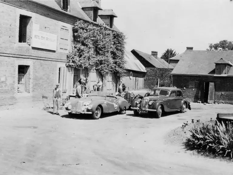 The 2-Litre Sports pictured in France prior to the 1949 24 Hours of Le Mans.