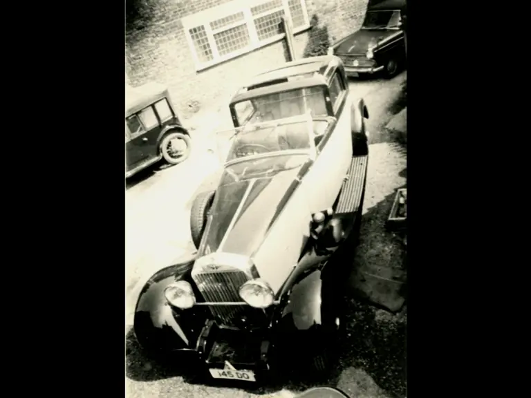 The Hispano-Suiza is pictured in England, thought to be sometime in the 1950s.