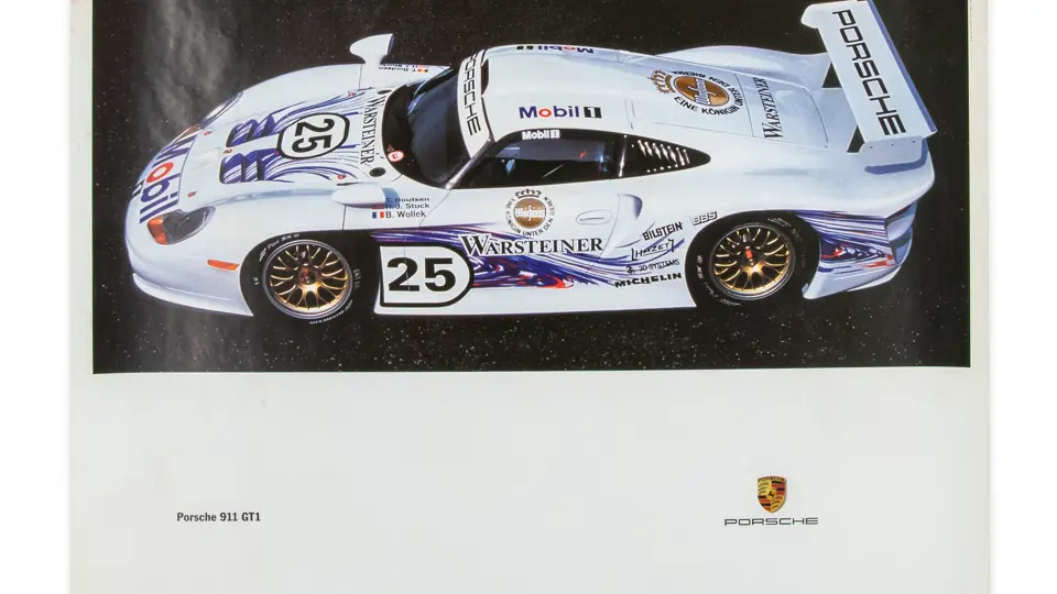 Porsche 911 GT1 Racing Poster | The White Collection | Online | RM