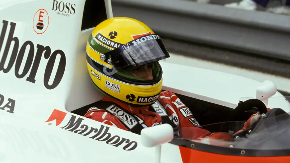 Ayrton Senna as seen during the 1991 Belgian Grand Prix, where he finished first overall. Ayrton Senna as seen during the 1991 Belgian Grand Prix, where he finished first overall.