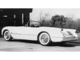 The ’53 Corvette in the original owner’s driveway shortly after he bought it.