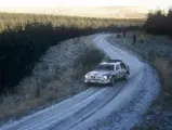 The Lancia finished in 2nd place on its race debut at the 1985 Lombard RAC Rally in Wales.