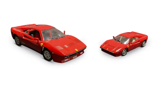 Ferrari 288 GTO 1:16 and 1:24 Scale Models by Polistil and cb.car 