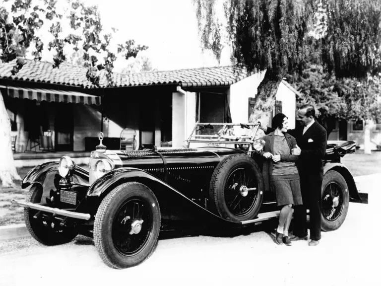 Original owner Al Jolson and his wife, actress Ruby Keeler, pose with chassis number 35947 shortly after its delivery.