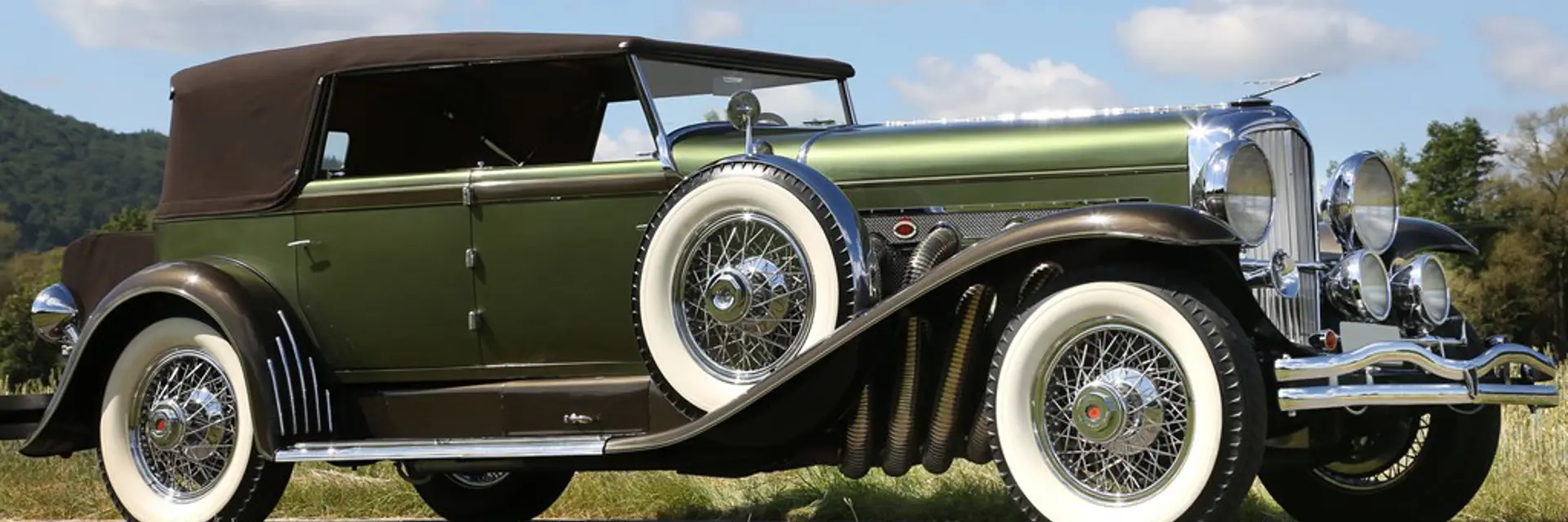 1929 Duesenberg Model SJ Convertible Sedan by Murphy offered at RM Sothebys SHIFT Monterey online auction 2020