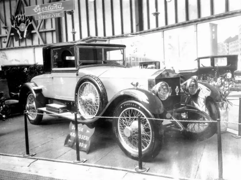 The coachwork now worn by chassis 49RE is seen fitted to chassis 5CB, which was exhibited on the Dansk Karosseri Fabrik show stand at the 1927 Forum Copenhagen.