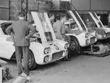 The three Cunningham Corvettes receive final preparations at Guillon’s garage prior to the 24 Hours of Le Mans.