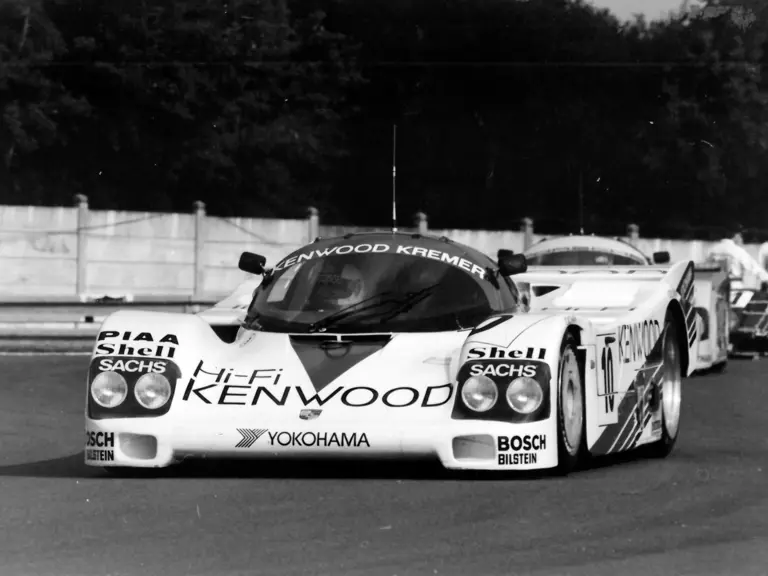 Chassis number CK6-88 at speed at the 1988 24 Hours of Le Mans.