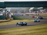 The Lotus is pictured competing in the Whitsun Trophy at the 2023 Goodwood Revival.
