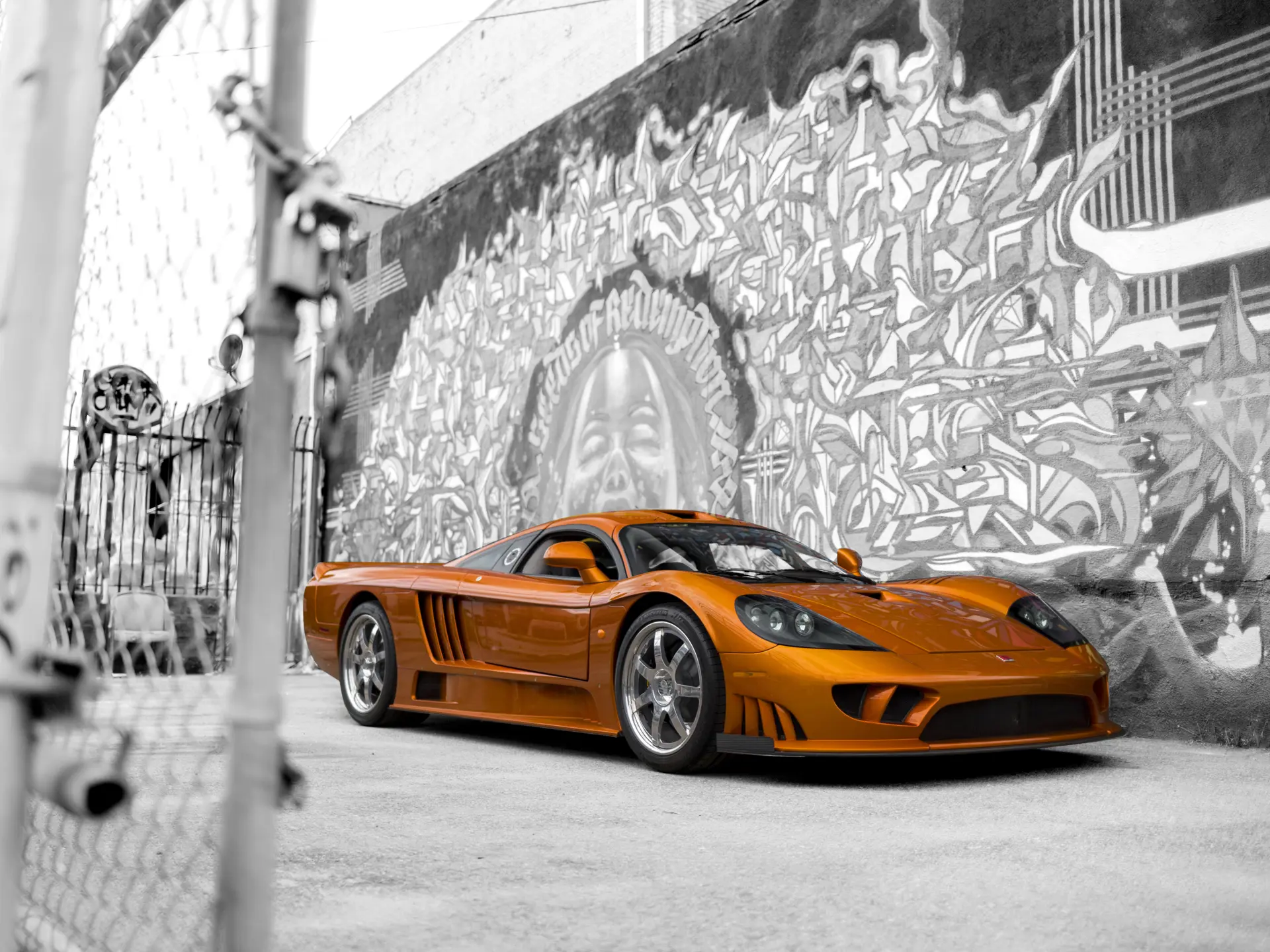 1/12 Motormax Saleen S7 Twin Turbo Cooper Orange Diecast Car