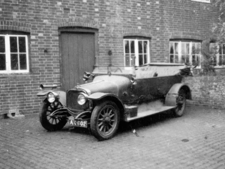 The Sunbeam is pictured in period (date unknown).