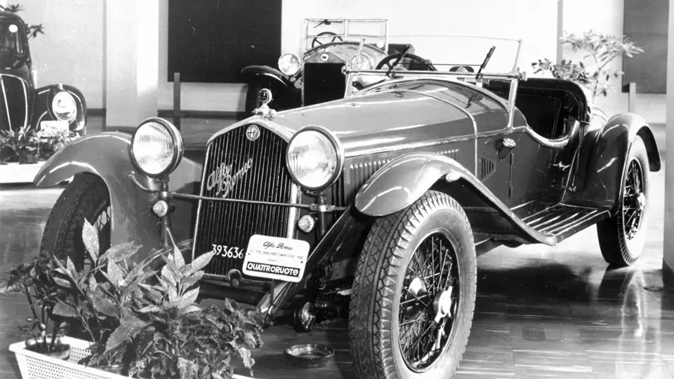 The Alfa Romeo is pictured during its near-60-year residency at the Quattroruote museum.