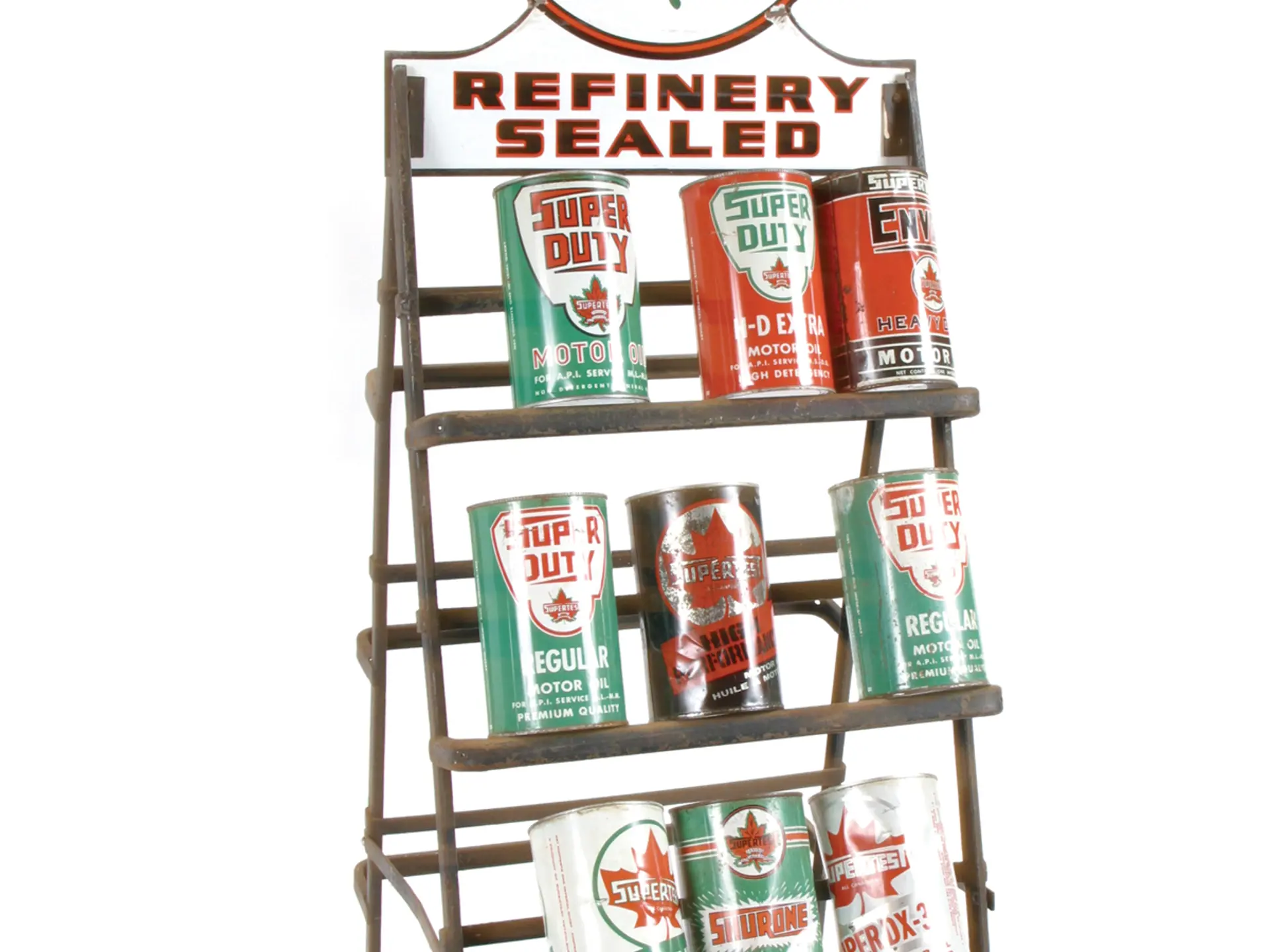 Shell Super Oil Rack SUPERTEST OIL RACK AND CANS | Private Collection of Tom & Marlene ...