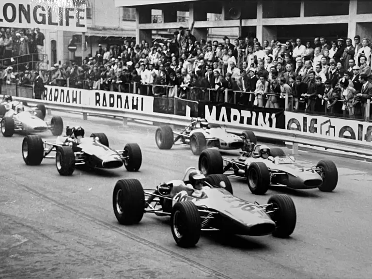 Jean Pierre Jaussaud pictured in Monaco at the start of the race, on 25.05.1968.