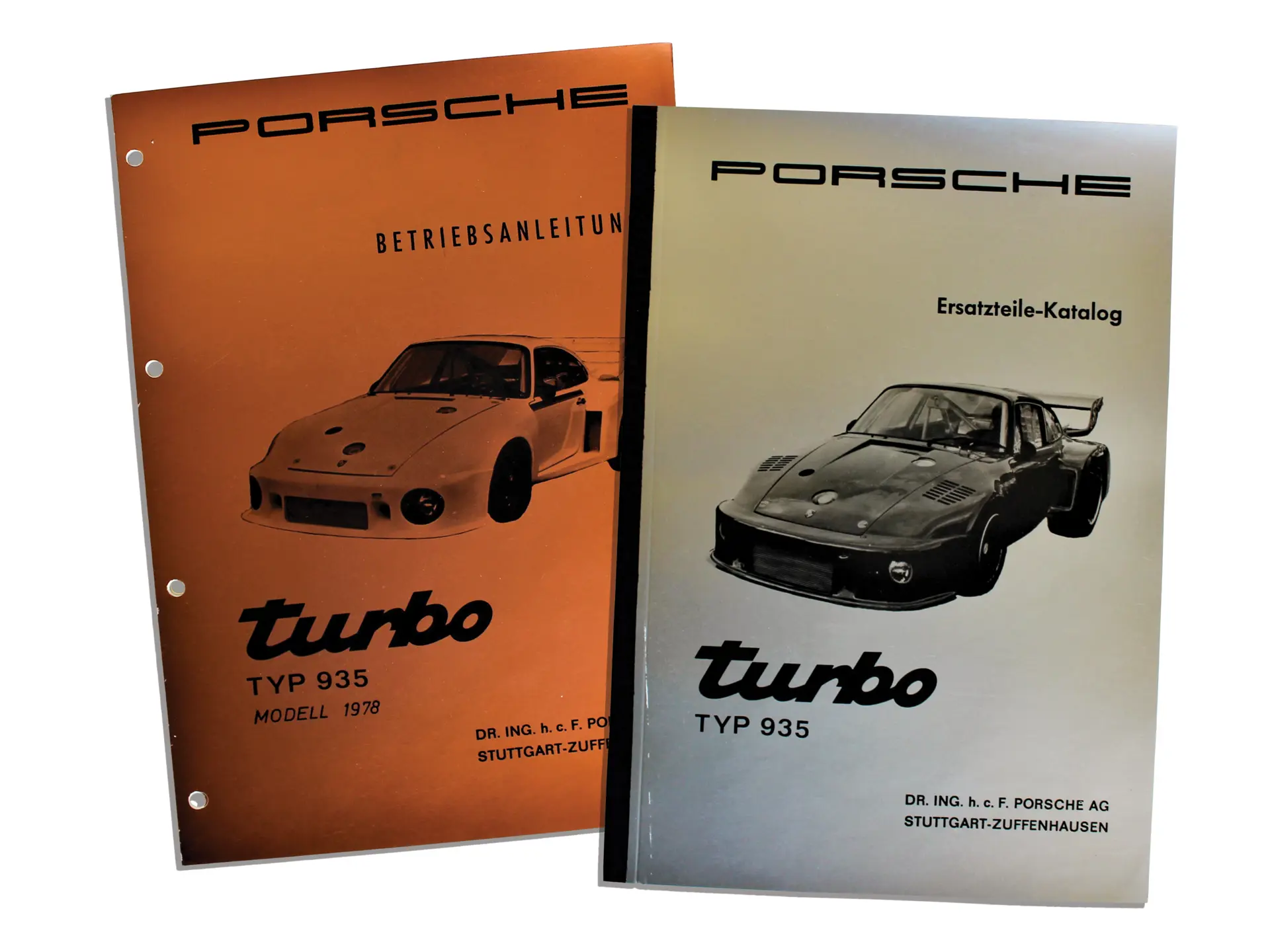 Porsche 935 Turbo Operating Instructions and Parts Catalogue, German