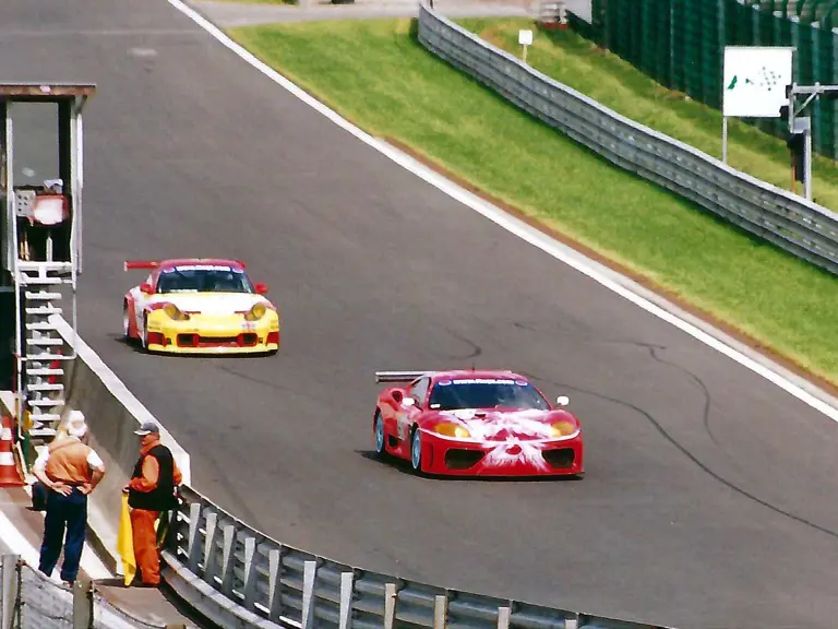360 N-GT 011 as seen testing at Spa Francorchamps in 2003. 